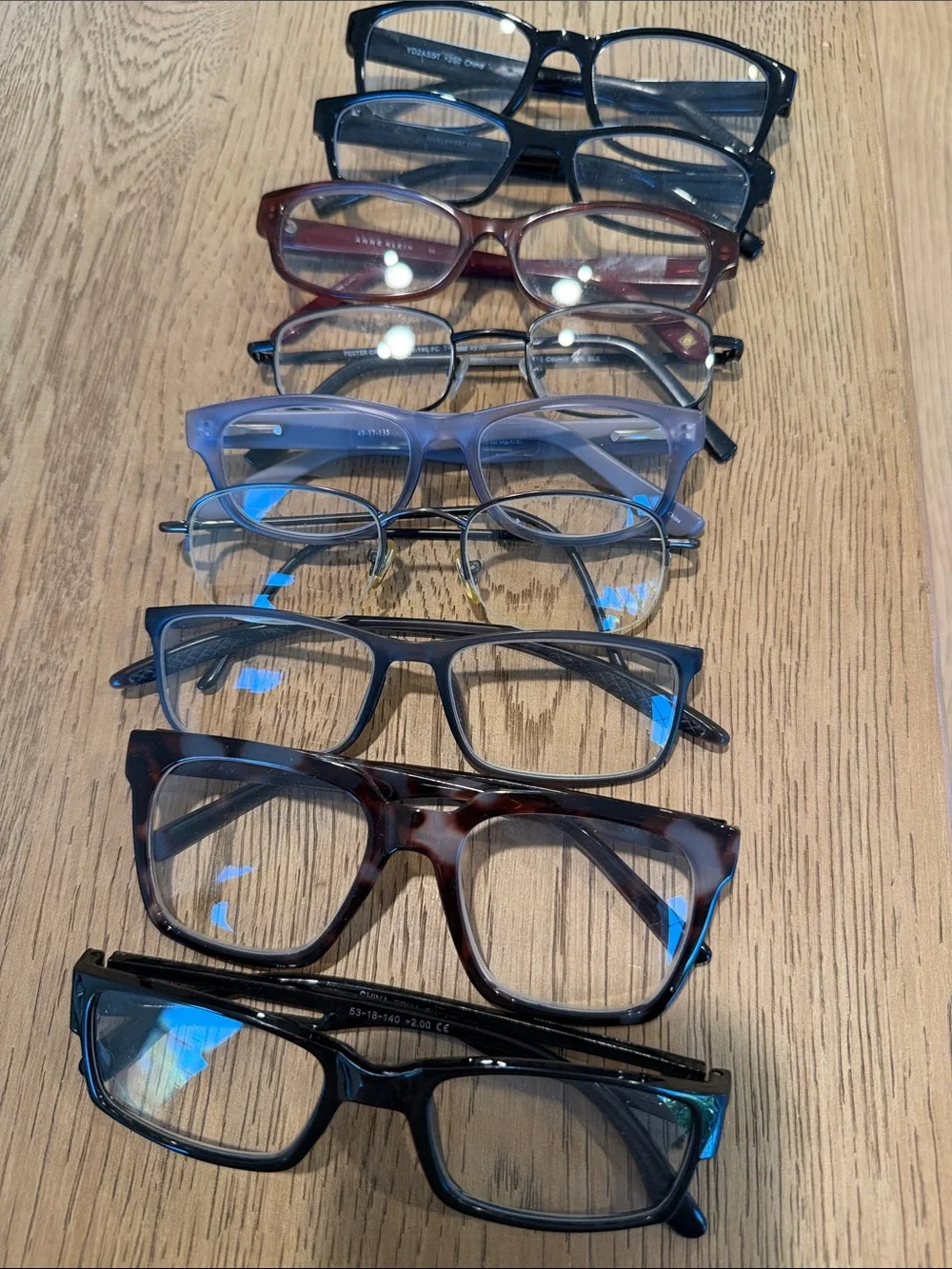 Mixed 9 Piece Lot of Prescription Eyeglasses Frames